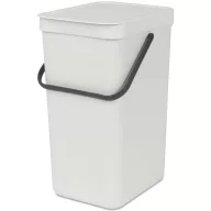   Brabantia Sort & Go konyhai szemetes felnyitható fedővel, 16L, világosszürke
