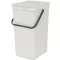 Brabantia Sort & Go konyhai szemetes felnyitható fedővel, 16L, világosszürke