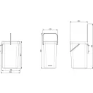 213465 Brabantia Sort & Go konyhai szemetes felnyitható fedéllel CAD rajza.