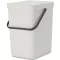 Brabantia Sort & Go konyhai szemetes felnyitható fedővel, 25L, világosszürke