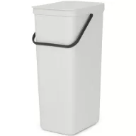   Brabantia Sort & Go konyhai szemetes felnyitható fedővel, 40L, világosszürke