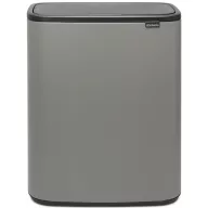   Brabantia Bo Touch Bin nyomófedeles szelektív szemetes, 2x30L, acél, betonszürke