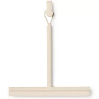   Brabantia ReNew zuhanykabin vízlehúzó 24cm éllel és kefés oldallal, akasztóval, szilikon, világos bézs