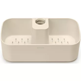   Brabantia ReNew Shower Caddy zuhanytartó rúdra szerelhető tartó kosár, műanyag, világos bézs