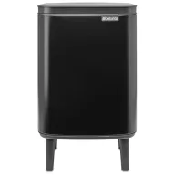   Brabantia Bo Waste Bin Hi szemetes felnyitható fedővel, lábakon álló, 7L, acél, matt fekete