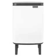   Brabantia Bo Waste Bin Hi szemetes felnyitható fedővel, lábakon álló, 7L, acél, fehér