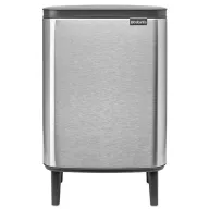   Brabantia Bo Waste Bin Hi szemetes felnyitható fedővel, lábakon álló, 12L, rozsdamentes, ujjlenyomatmentes
