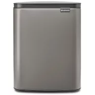   Brabantia Bo Waste Bin szemetes felnyitható fedővel, 12L, acél, platinaszürke