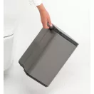 Brabantia Bo Waste Bin szemetes felnyitható fedővel, 12L, acél, platinaszürke