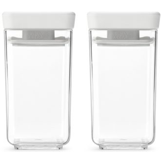   Brabantia tárolóedény készlet, 2db-os, 2x0,15L, halmozható, légmentesen záró fedő, világosszürke