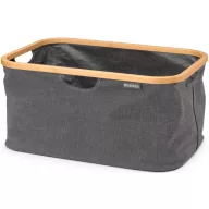   Brabantia összecsukható szennyeshordozó kosár, bambusz perem, 40L, textil, borsfekete