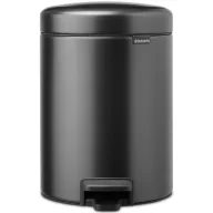   Brabantia NewIcon pedálos szemetes lecsapódásgátló fedővel, 5L, acél, magabiztos szürke