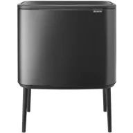   Brabantia Bo Touch Bin nyomófedeles szelektív kuka, 3x11L, acél, magabiztos szürke