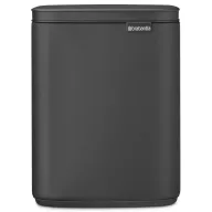   Brabantia Bo Waste Bin szemetes felnyitható fedővel, fali/álló, 7L, acél, határtalan szürke