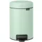 Brabantia NewIcon pedálos szemetes lecsapódásgátló fedővel, 3L, acél, jáde zöld