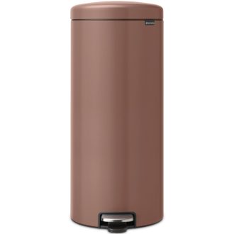   Brabantia NewIcon pedálos szemetes lecsapódásgátló fedővel, 30L, acél, szaténrózsaszín taupe