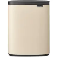   Brabantia Bo Waste Bin szemetes felnyitható fedővel, 12L, acél, világos bézs