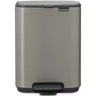   Brabantia Bo Pedal Bin pedálos szemetes, 4L, acél, platinaszürke
