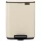 Brabantia Bo Pedal Bin pedálos szemetes, 7L, acél, világos bézs