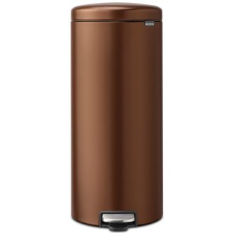   Brabantia NewIcon pedálos szemetes lecsapódásgátló fedővel, 30L, acél, meleg tónusú bronz