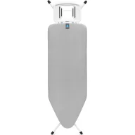   Brabantia vasalódeszka fix támasszal 124x45cm - C méret, fehér váz, metalizált szürke huzat