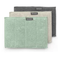   Brabantia mikroszálas tisztítópárna szett, 1db jáde zöld + 1db világos bézs + 1db sötétszürke, 22x16cm