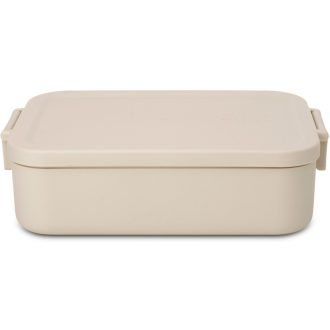   Brabantia Make & Take Lunch Box ebéddoboz clip-on fedővel 1,1L, mikrózható, műanyag, világos bézs