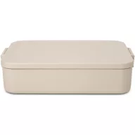   Brabantia Make & Take Lunch Box nagy ebéddoboz clip-on fedővel 2L, mikrózható, műanyag, világos bézs