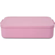   Brabantia Make & Take Lunch Box Bento nagy ebéddoboz rekeszekkel, fix elválaszóval, clip-on fedővel 2L, mikrózható, műanyag, rózsaszín-lila