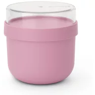   Brabantia Make & Take Breakfast Bowl utazó reggeliző csésze müzli tároló fedővel 0,5L, műanyag, rózsaszín-lila