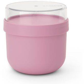  Brabantia Make & Take Breakfast Bowl utazó reggeliző csésze müzli tároló fedővel 0,5L, műanyag, rózsaszín-lila
