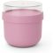 Brabantia Make & Take Breakfast Bowl utazó reggeliző csésze müzli tároló fedővel 0,5L, műanyag, rózsaszín-lila