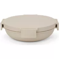   Brabantia Make & Take Lunch Bowl ebédtál szivárgásmentes clip-on fedővel 1L, mikrózható, műanyag, világos bézs
