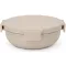 Brabantia Make & Take Salad Bowl salátástál feltét- és öntettartóval, szivárgásmentes clip-on fedővel 1,3L, műanyag, világos bézs