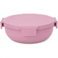   Brabantia Make & Take Salad Bowl salátástál feltét- és öntettartóval, szivárgásmentes clip-on fedővel 1,3L, műanyag, rózsaszín-lila