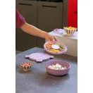 Brabantia Make & Take Salad Bowl salátástál feltét- és öntettartóval, szivárgásmentes clip-on fedővel 1,3L, műanyag, rózsaszín-lila