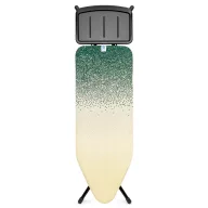 Brabantia vasalódeszka fix tálcával gőzállomásokhoz 124x45cm - C méret, fekete váz, Fairtrade pamut újhajnal huzat