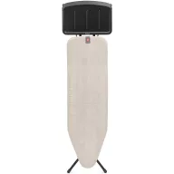   Brabantia vasalódeszka fix tálcával gőzállomásokhoz 124x38cm - B méret, fekete váz, farmer szürke huzat