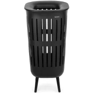   Brabantia Collect-It Laundry Basket Hi lábakon álló műanyag szennyestartó fedéllel, 55L, műanyag, fekete