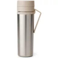   Brabantia Make & Take Insulated Flask duplafalú termosz kulacs fogantyúval, 6/12 óra hőtartás, 0,5L, rozsdamentes acél, világos bézs