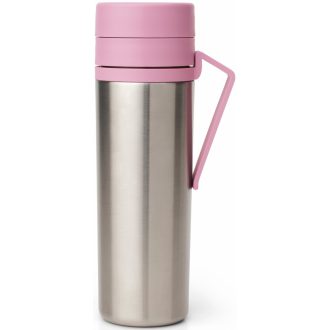   Brabantia Make & Take Insulated Flask duplafalú termosz kulacs fogantyúval, 6/12 óra hőtartás, 0,5L, rozsdamentes acél, rózsaszín-lila