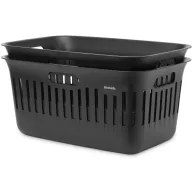   Brabantia Collect-It Laundry Basket szennyeskosár 2db-os szett, 40L, műanyag, fekete