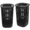 Brabantia Collect-It Laundry Basket magasított műanyag szennyestartó 2db-os szett, fedéllel, 55L, műanyag, fekete