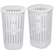   Brabantia Collect-It Laundry Basket magasított műanyag szennyestartó 2db-os szett, fedéllel, 55L, műanyag, fehér
