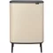 Brabantia Bo Touch Bin Hi nyomófedeles szemetes lábakon, 60L, acél, világos bézs