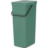   Brabantia Sort & Go konyhai szemetes felnyitható fedővel, 40L, platinazöld