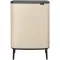 Brabantia Bo Touch Bin Hi nyomófedeles szelektív szemetes lábakon, 2x30L, acél, világos bézs