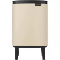   Brabantia Bo Waste Bin Hi felnyitható szemetes lábakon, 7L, acél, világos bézs