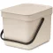 Brabantia Sort & Go Waste Bin konyhai szemetes, 6L, műanyag, világos bézs