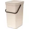 Brabantia Sort & Go Waste Bin konyhai szemetes, 16L, műanyag, világos bézs